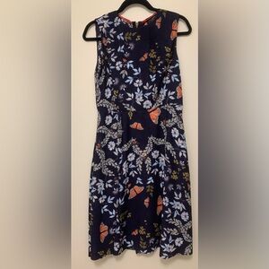 Ted Baker London Kyoto Gardens Asymmetrical Sheath Dress, SZ 3 = 8 US.